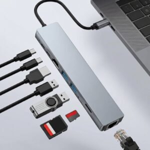 Adaptador Multipuerto Hub tipo C 8 en 1