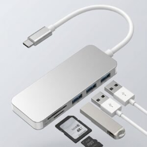 Adaptador Type C Tipo C 3 X Usb 3.0, Tf, Micro Sd 5en1
