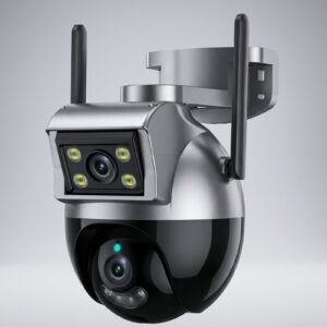 Cámara de Seguridad WiFi Exterior 4MP PTZ Doble Lente con Zoom 11x y Visión Nocturna