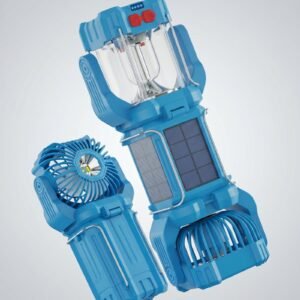 Linterna Solar Portátil Recargable Camping Con Ventilador