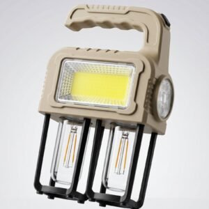 Linterna Solar Recargable Luz Frontal y Lateral