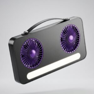 Verntilador De Escritorio Con Luz Led Usb Dos Cabezal Mcasa