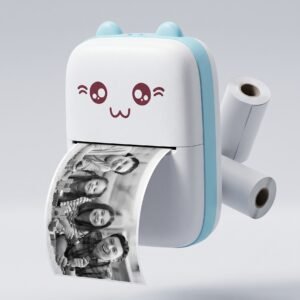 Mini Impresora Térmica Portátil Bluetooth Gatito + 11 Rollos