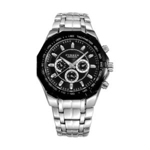 Reloj Curren 8084 - Plateado, esfera negra