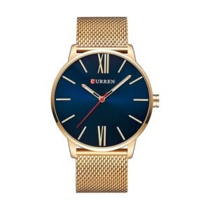 Reloj Curren 8238 - Malla dorada, esfera azul