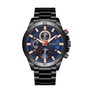 Reloj Curren 8275 - Negro, esfera azul