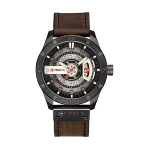 Reloj Curren 8301 - Cuero café, esfera negra