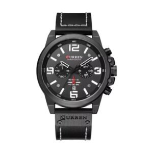 Reloj Curren 8314 - Cuero negro, esfera negra