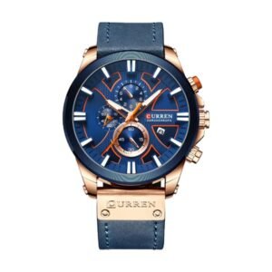 Reloj Curren 8346 - Cuero azul, esfera azul