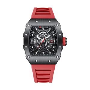 Reloj Curren 8434 - Correa roja, caja negra