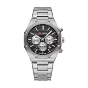 Reloj Curren 8440 - Plateado, esfera negra