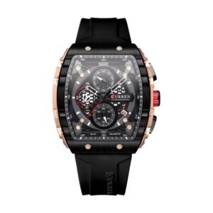 Reloj Curren 8442 - Correa negra, esfera negra