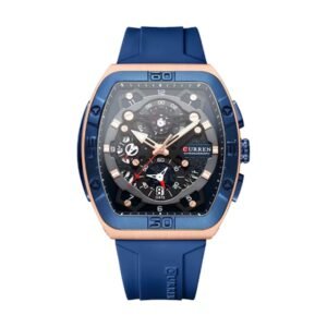 Reloj Curren 8443 - Correa azul, esfera negra
