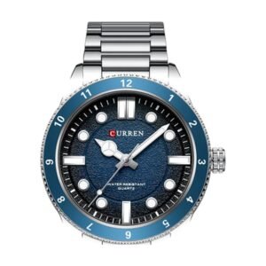 Reloj Curren 8450 - Plateado, esfera azul