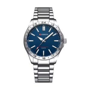 Reloj Curren 8452 - Plateado, esfera azul