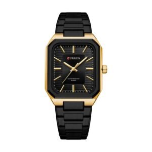 Reloj Curren 8457 - Negro y dorado, esfera negra