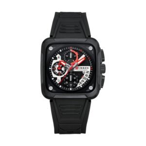 Reloj Curren 8461 - Correa negra, esfera negra