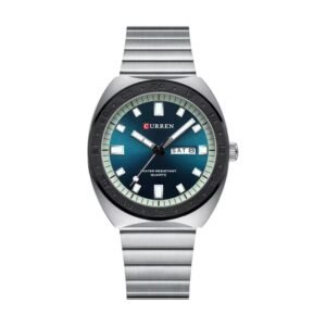 Reloj Curren 8473 - Plateado, esfera verde azulado