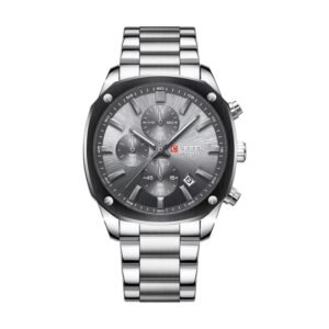Reloj Curren 8490 - Plateado, esfera gris