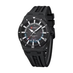 Reloj Curren 8491 - Correa negra, esfera negra