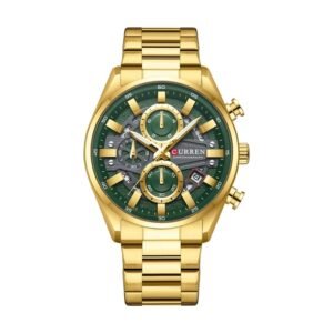 Reloj Curren 8495 - Dorado, esfera verde