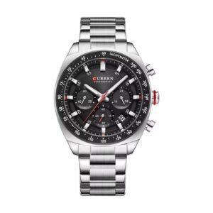 Reloj Curren 8497 - Plateado, esfera negra