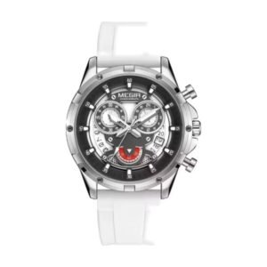 Reloj Megir 2248 - Correa blanca, esfera esqueleto