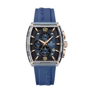 Reloj Naviforce 6101 - Correa azul, caja plateada