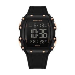 Reloj Naviforce 6107 - Negro y oro rosa, digital