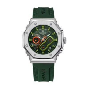 Reloj Naviforce 8035 - Correa verde, caja plateada