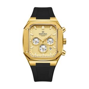 Reloj Naviforce 8037 - Correa negra, caja dorada
