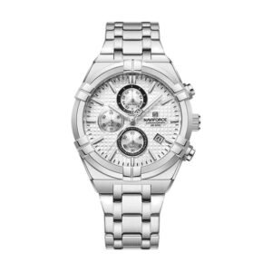 Reloj Naviforce 8042 - Plateado, esfera blanca