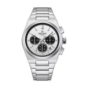 Reloj Naviforce 8048 - Plateado, esfera blanca