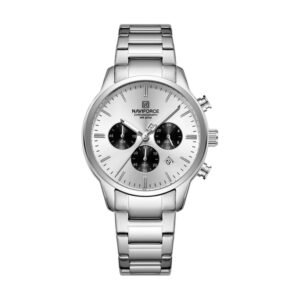 Reloj Naviforce 8076 - Plateado, esfera blanca