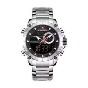 Reloj Naviforce 9163 - Plateado, esfera negra