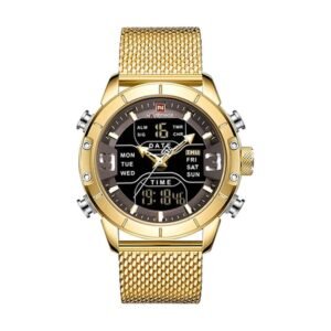 Reloj Naviforce 9172 - Malla dorada, esfera negra y dorada