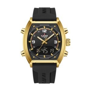 Reloj Naviforce 9242 - Correa negra, caja dorada