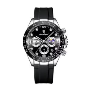 Reloj Poedagar 629 - Correa negra, esfera negra