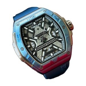 Reloj Tubular 5606 - Azul, esfera esqueleto
